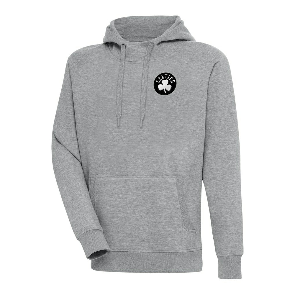 NBA Boston Celtics Antigua Metallic Logo Victory Raglan Pullover Hoodie
