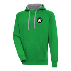 NBA Boston Celtics Antigua Metallic Logo Victory Raglan Pullover Hoodie