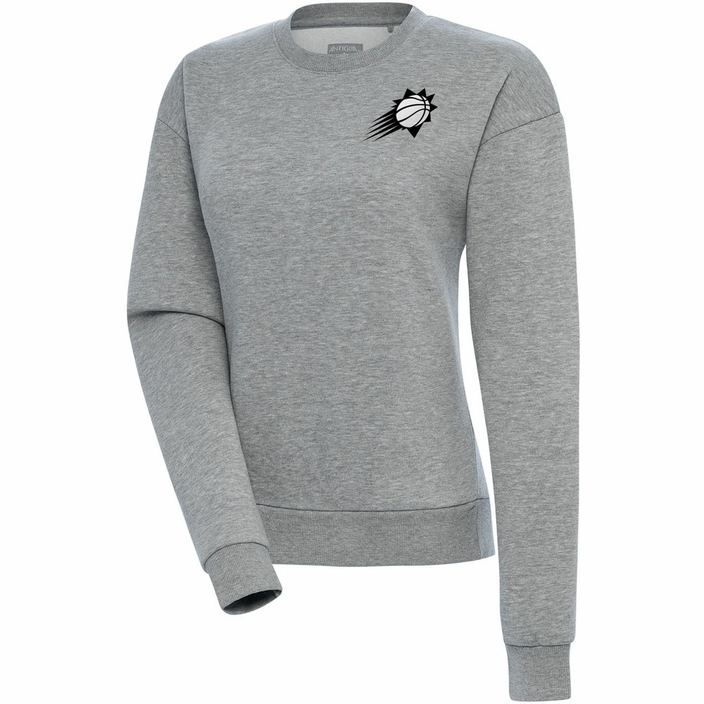 NBA Phoenix Suns Antigua Women's Brushed Metallic Victory Pullover Sweatshirt - Heather Gray for sale