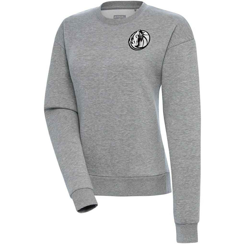 NBA Dallas Mavericks Antigua Women's Brushed Metallic Victory Pullover Sweatshirt - Heather Gray discount