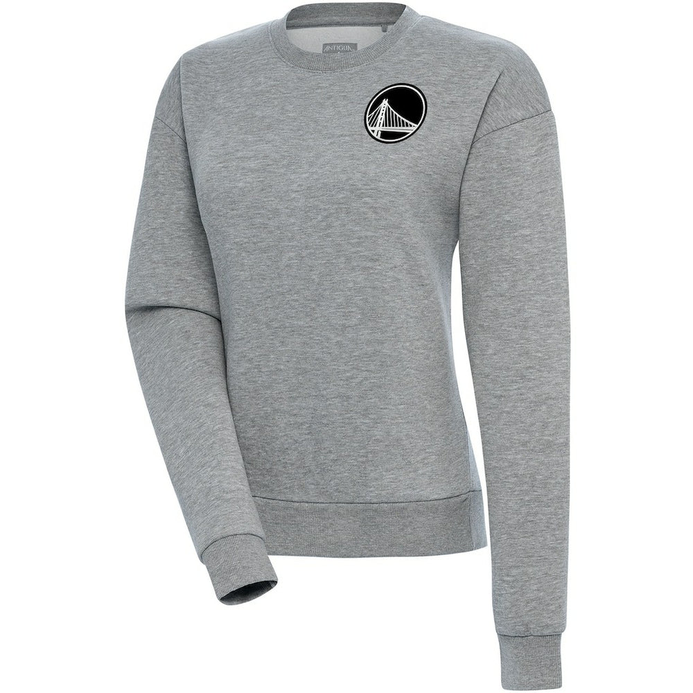 NBA Golden State Warriors Antigua Women's Brushed Metallic Victory Pullover Sweatshirt - Heather Gray cheap
