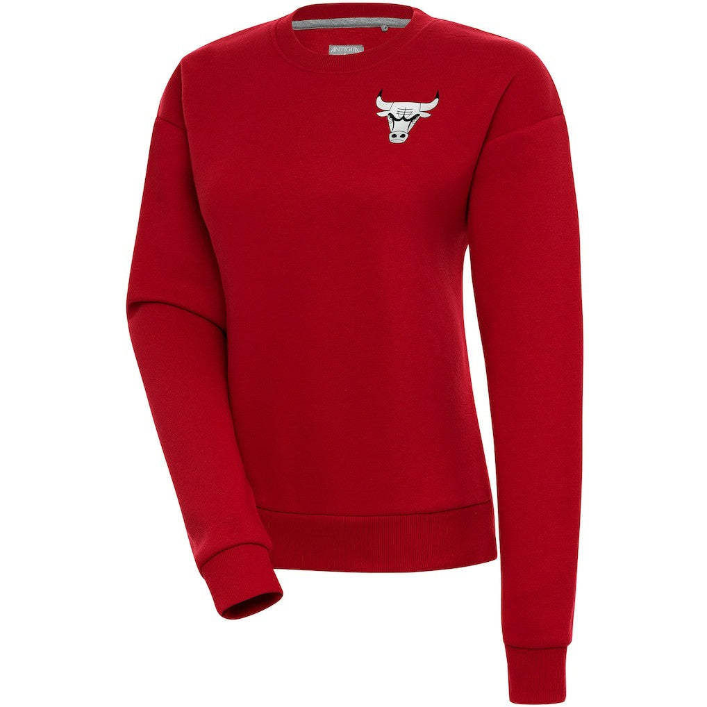NBA Chicago Bulls Antigua Women's Brushed Metallic Victory Pullover Sweatshirt - Red online