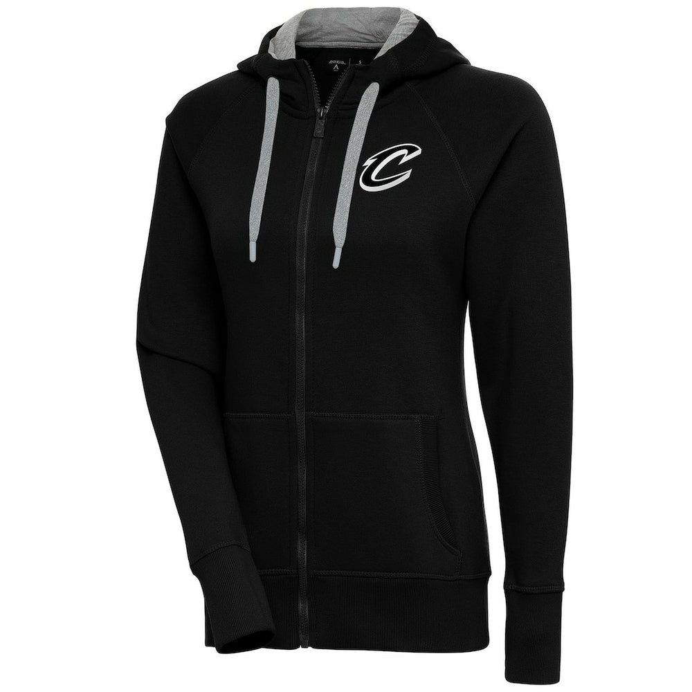 NBA Cleveland Cavaliers Antigua Women's Brushed Metallic Victory Full-Zip Hoodie - Black cheap
