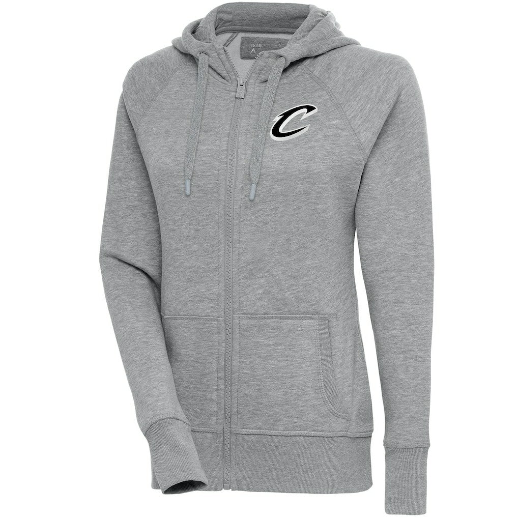 NBA Cleveland Cavaliers Antigua Women's Brushed Metallic Victory Full-Zip Hoodie - Heather Gray outlet