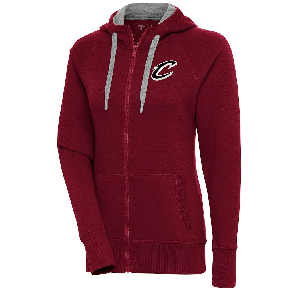 NBA Cleveland Cavaliers Antigua Women's Brushed Metallic Victory Full-Zip Hoodie - Wine on sale