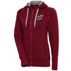 NBA Cleveland Cavaliers Antigua Women's Brushed Metallic Victory Full-Zip Hoodie - Wine on sale