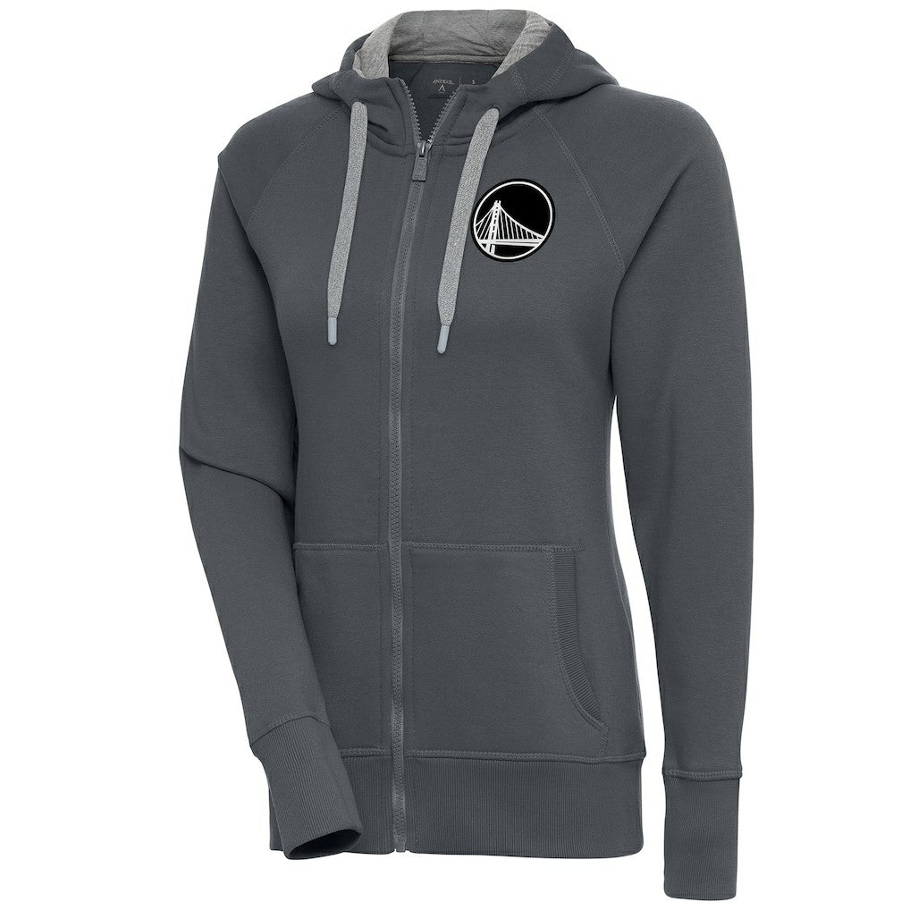 NBA Golden State Warriors Antigua Women's Brushed Metallic Victory Full-Zip Hoodie - Charcoal outlet