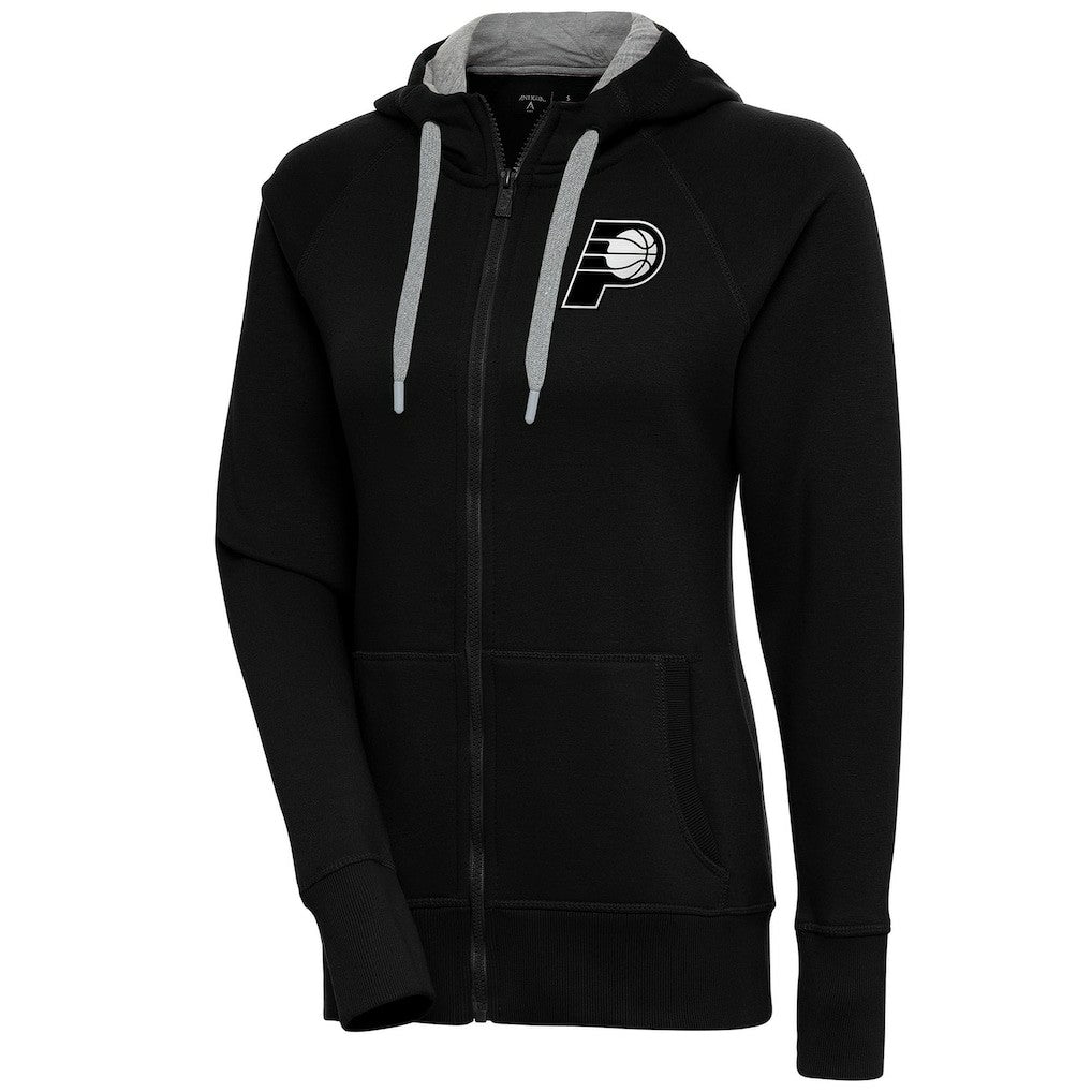 NBA Indiana Pacers Antigua Women's Brushed Metallic Victory Full-Zip Hoodie - Black online