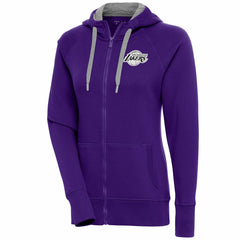NBA Los Angeles Lakers Antigua Women's Brushed Metallic Victory Full-Zip Hoodie - Purple online