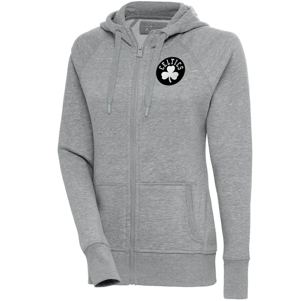 NBA Boston Celtics Antigua Women's Brushed Metallic Victory Full-Zip Hoodie - Heather Gray outlet