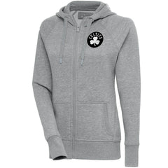 NBA Boston Celtics Antigua Women's Brushed Metallic Victory Full-Zip Hoodie - Heather Gray outlet