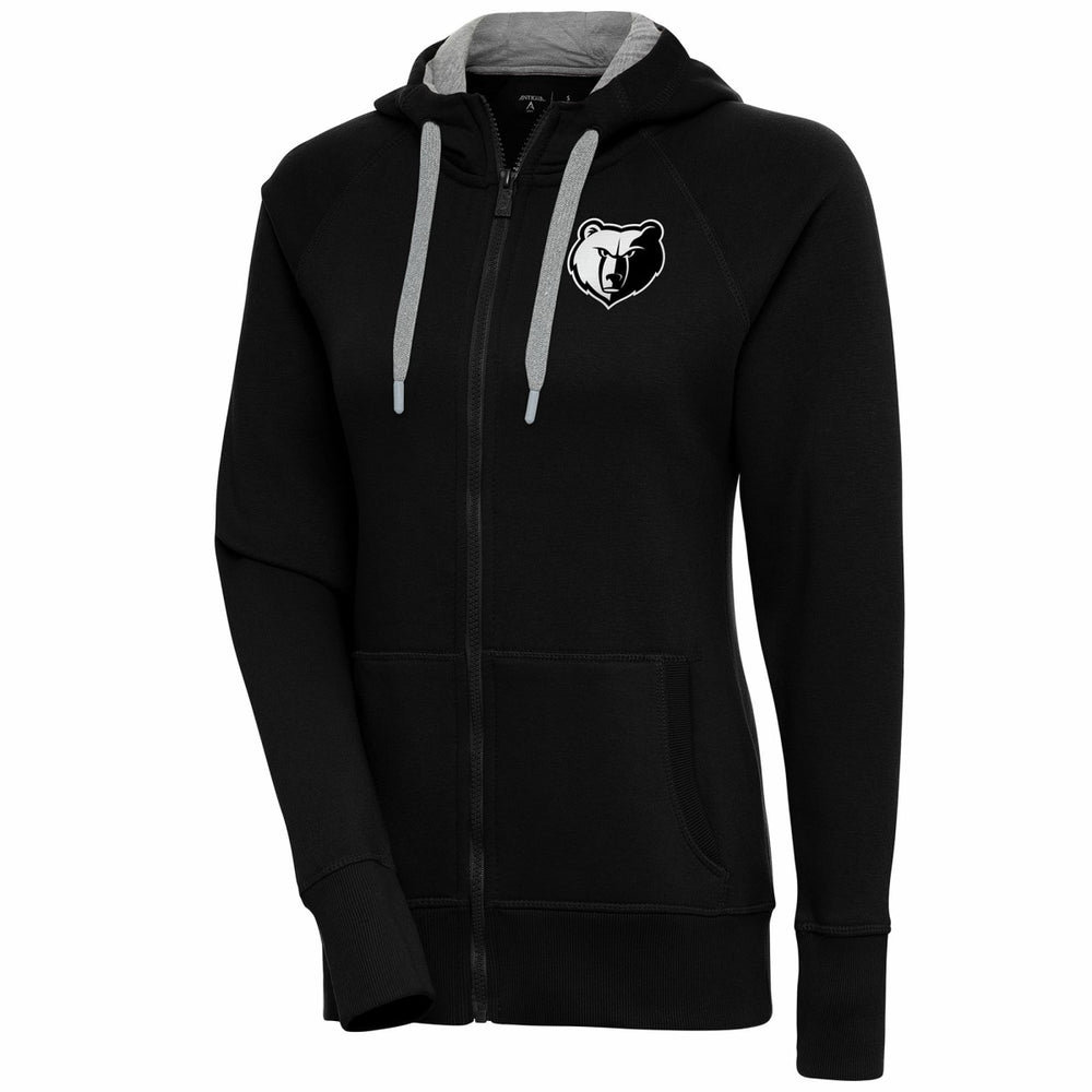NBA Memphis Grizzlies Antigua Women's Brushed Metallic Victory Full-Zip Hoodie - Black shop