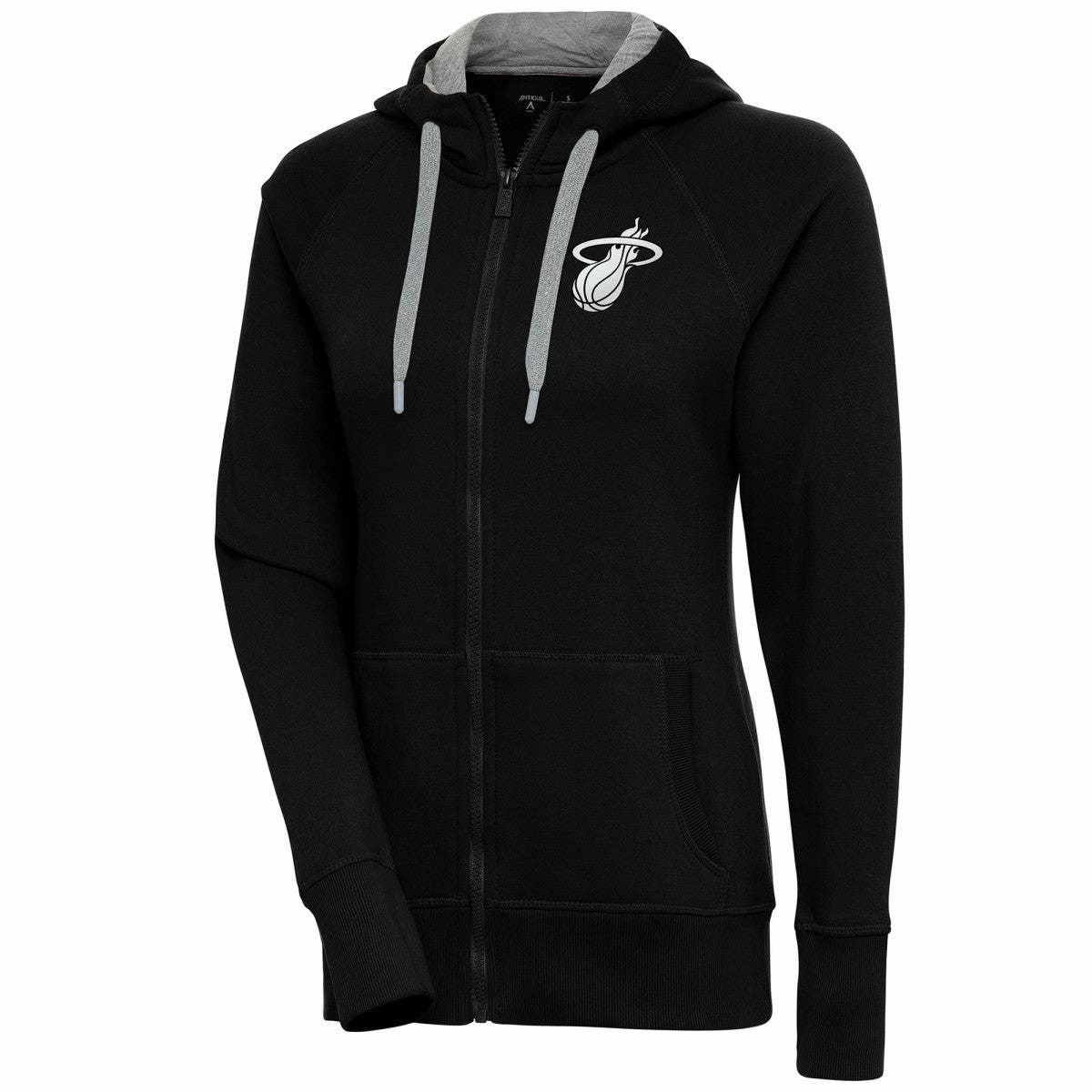 NBA Miami Heat Antigua Women's Brushed Metallic Victory Full-Zip Hoodie - Black online