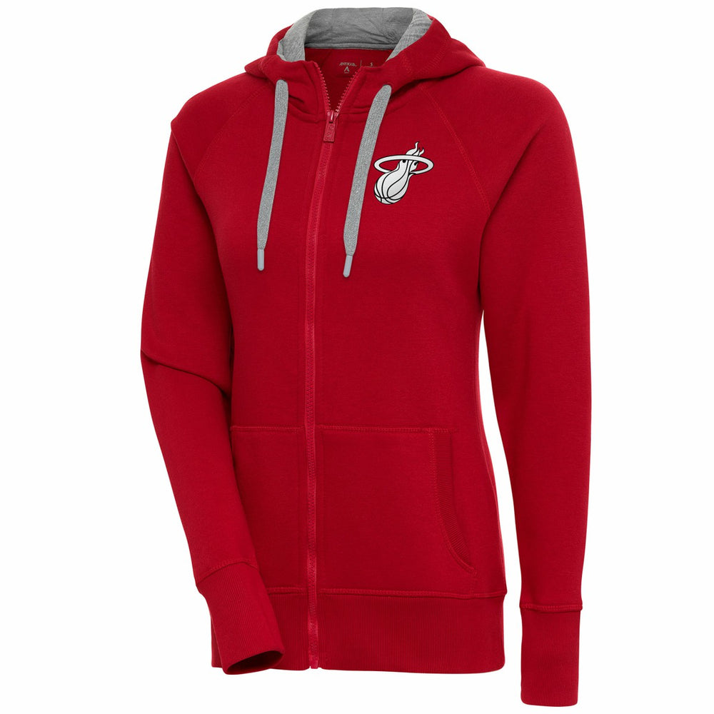NBA Miami Heat Antigua Women's Brushed Metallic Victory Full-Zip Hoodie - Red outlet