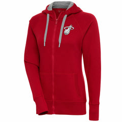 NBA Miami Heat Antigua Women's Brushed Metallic Victory Full-Zip Hoodie - Red outlet