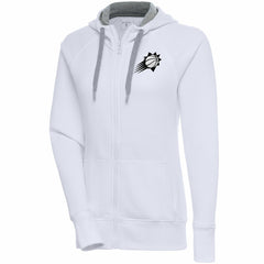 NBA Phoenix Suns Antigua Women's Brushed Metallic Victory Full-Zip Hoodie - White on sale