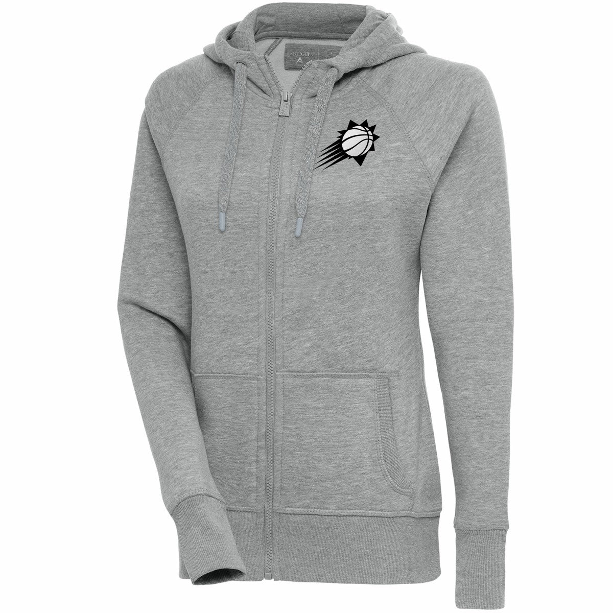 NBA Phoenix Suns Antigua Women's Brushed Metallic Victory Full-Zip Hoodie - Heather Gray outlet