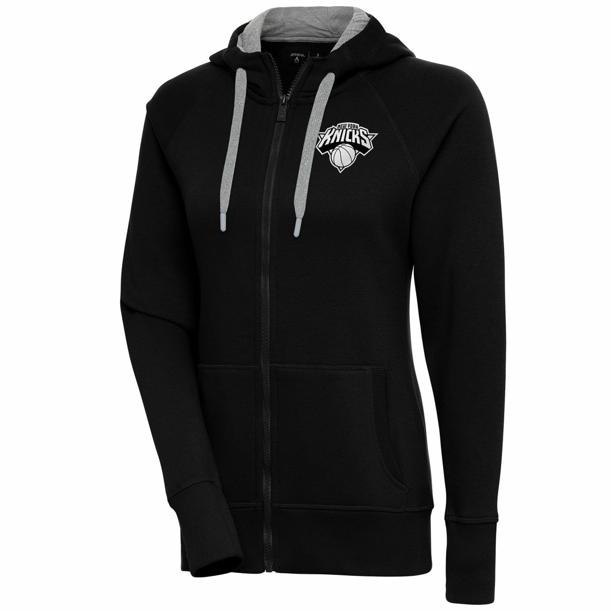 NBA New York Knicks Antigua Women's Brushed Metallic Victory Full-Zip Hoodie - Black outlet