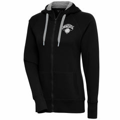 NBA New York Knicks Antigua Women's Brushed Metallic Victory Full-Zip Hoodie - Black outlet