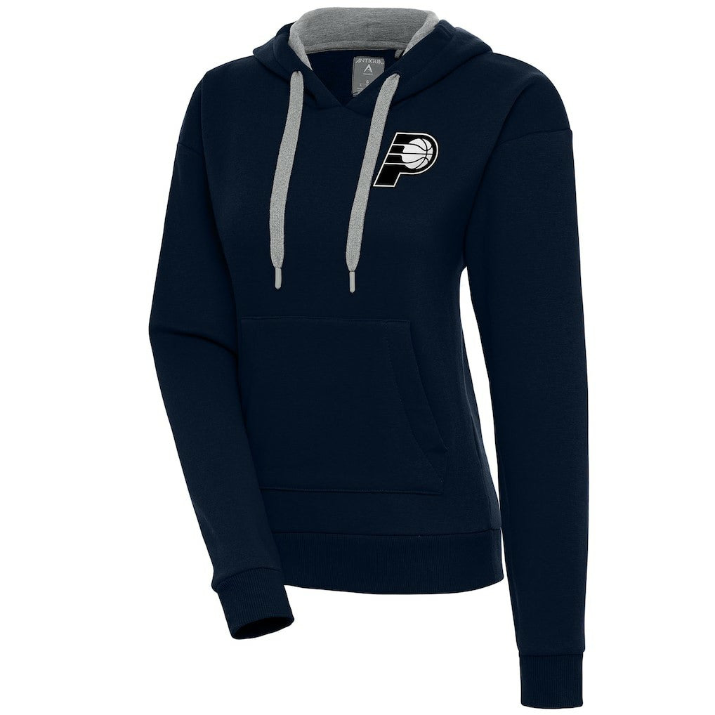NBA Indiana Pacers Antigua Women's Brushed Metallic Victory Pullover Hoodie - Navy cheap