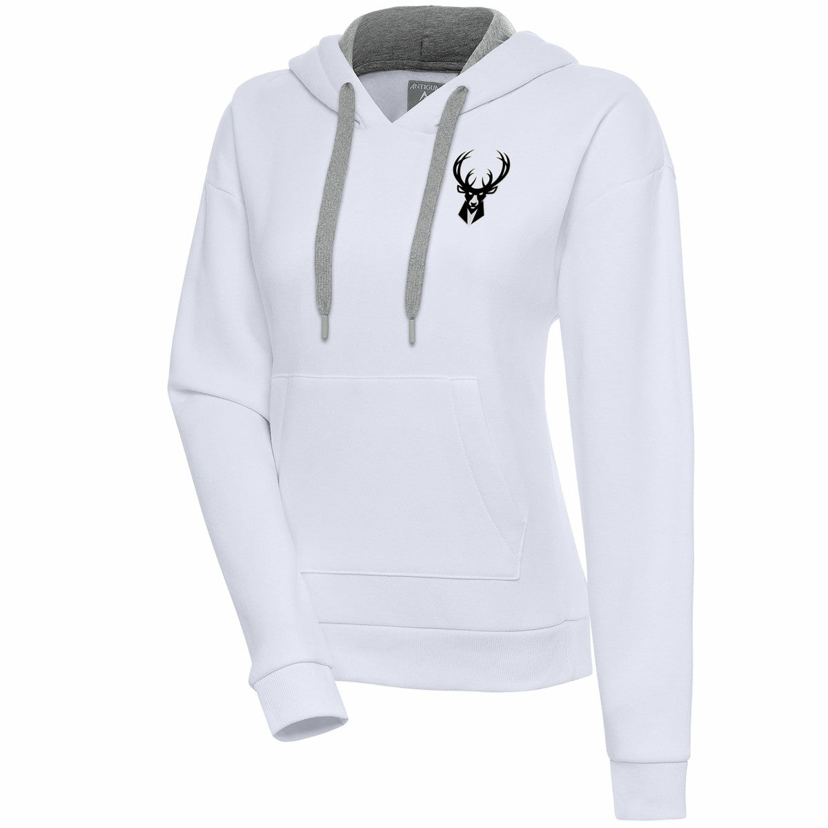 NBA Milwaukee Bucks Antigua Women's Brushed Metallic Victory Pullover Hoodie - White online