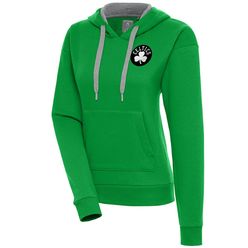 NBA Boston Celtics Antigua Women's Brushed Metallic Victory Pullover Hoodie - Kelly Green online