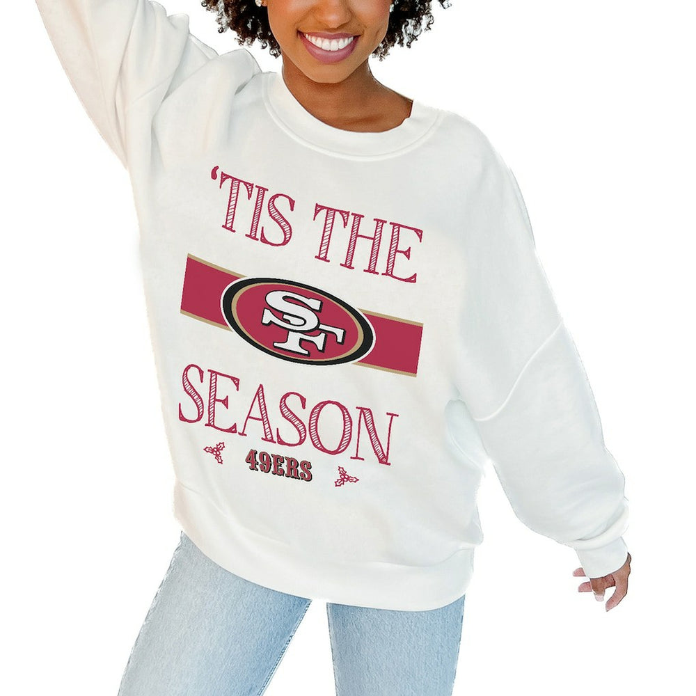Gameday Couture Women's Oversized Take A Holiday Pullover Sweatshirt - San Francisco 49ers