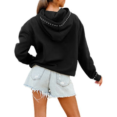 Gameday Couture Women's Oversized Catch the Vibe Studded Pullover Hoodie - Green Bay Packers