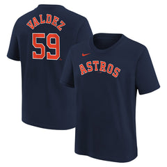 MLB Framber Valdez Houston Astros Nike Youth Name & Number T-Shirt