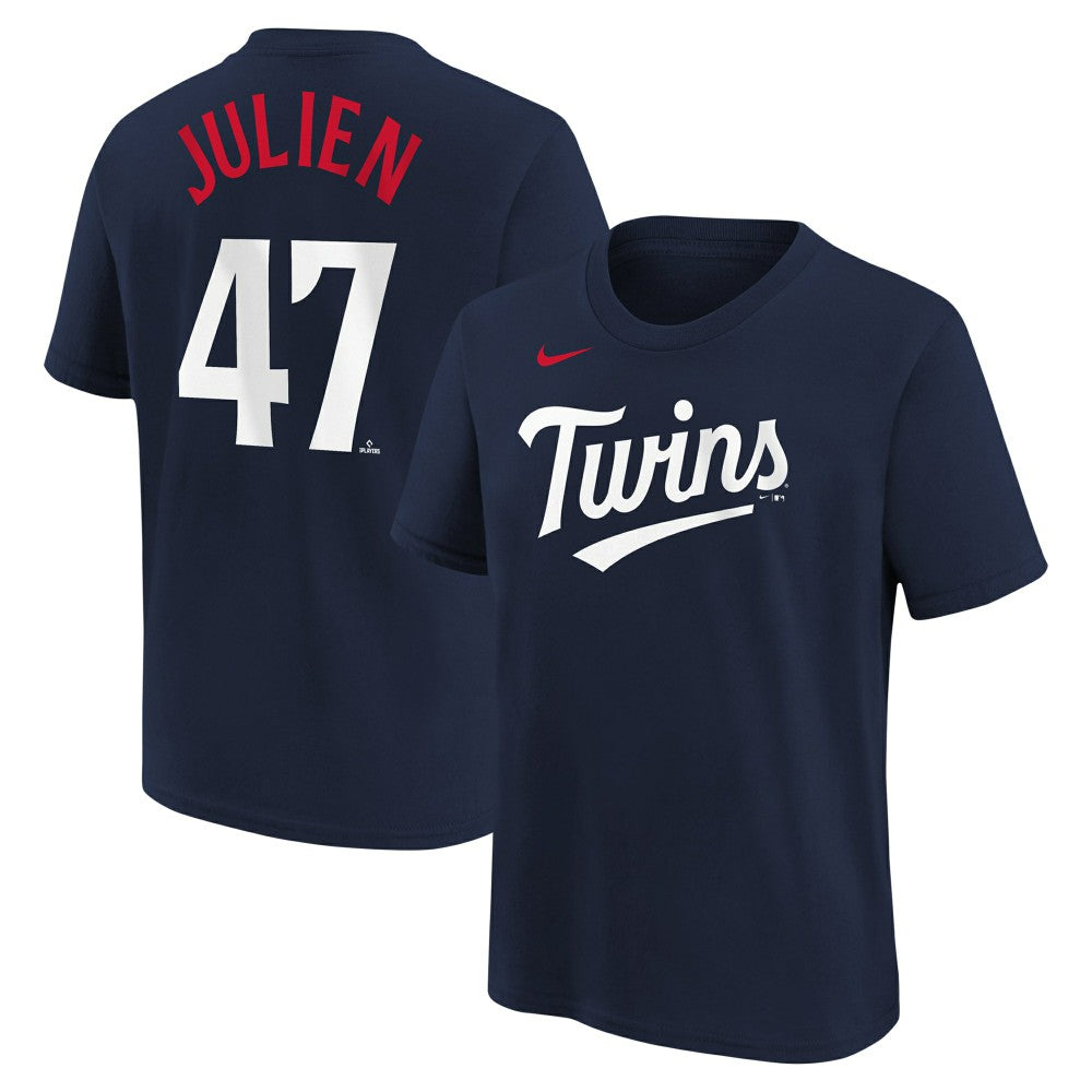MLB Edouard Julien Minnesota Twins Nike Youth Name & Number T-Shirt