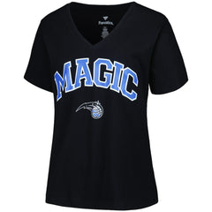 NBA Orlando Magic Profile Women's Plus Size Arch Over Logo V-Neck T-Shirt