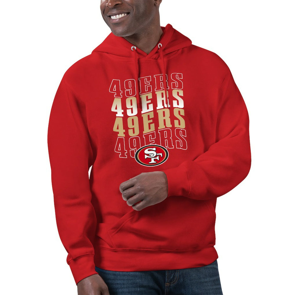 Starter Unisex Name Drop Logo Pullover Hoodie - San Francisco 49ers