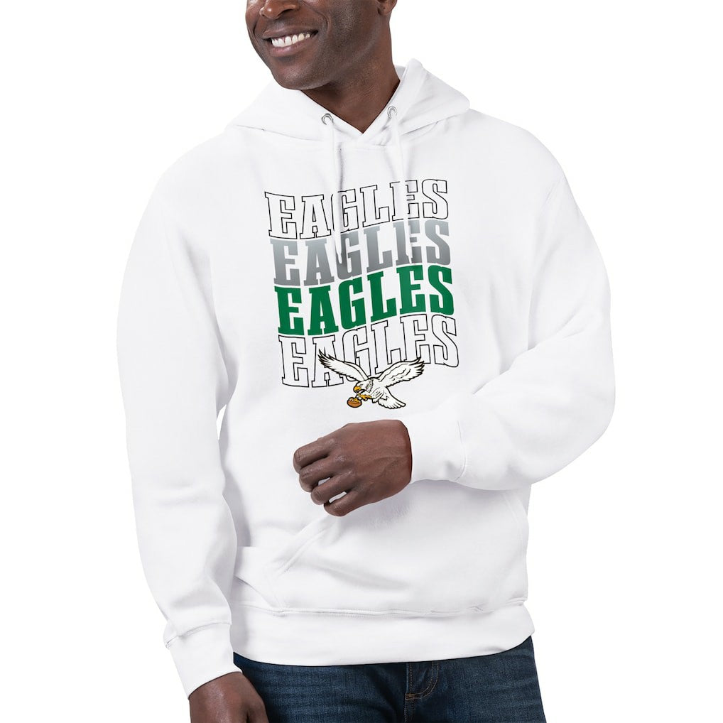 Starter Unisex Throwback Name Drop Pullover Hoodie - Philadelphia Eagles
