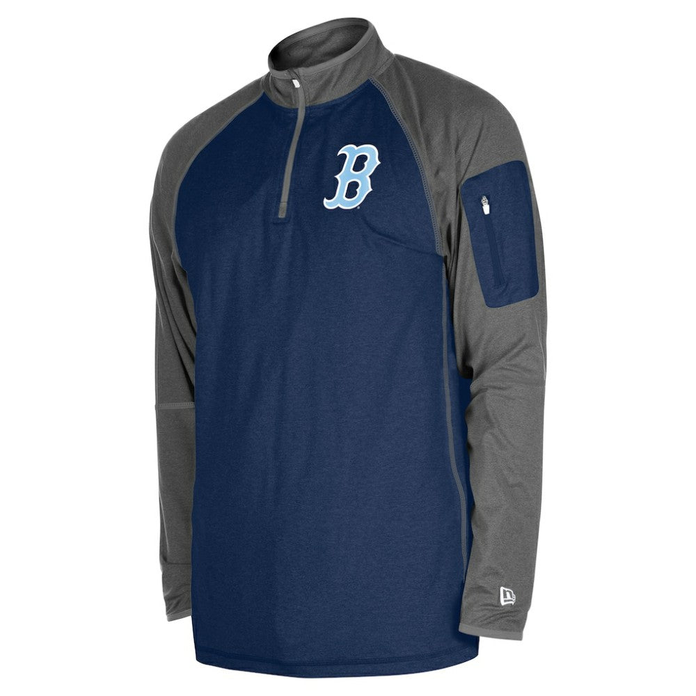 MLB Boston Red Sox New Era Father's Day Raglan Quarter-Zip Top
