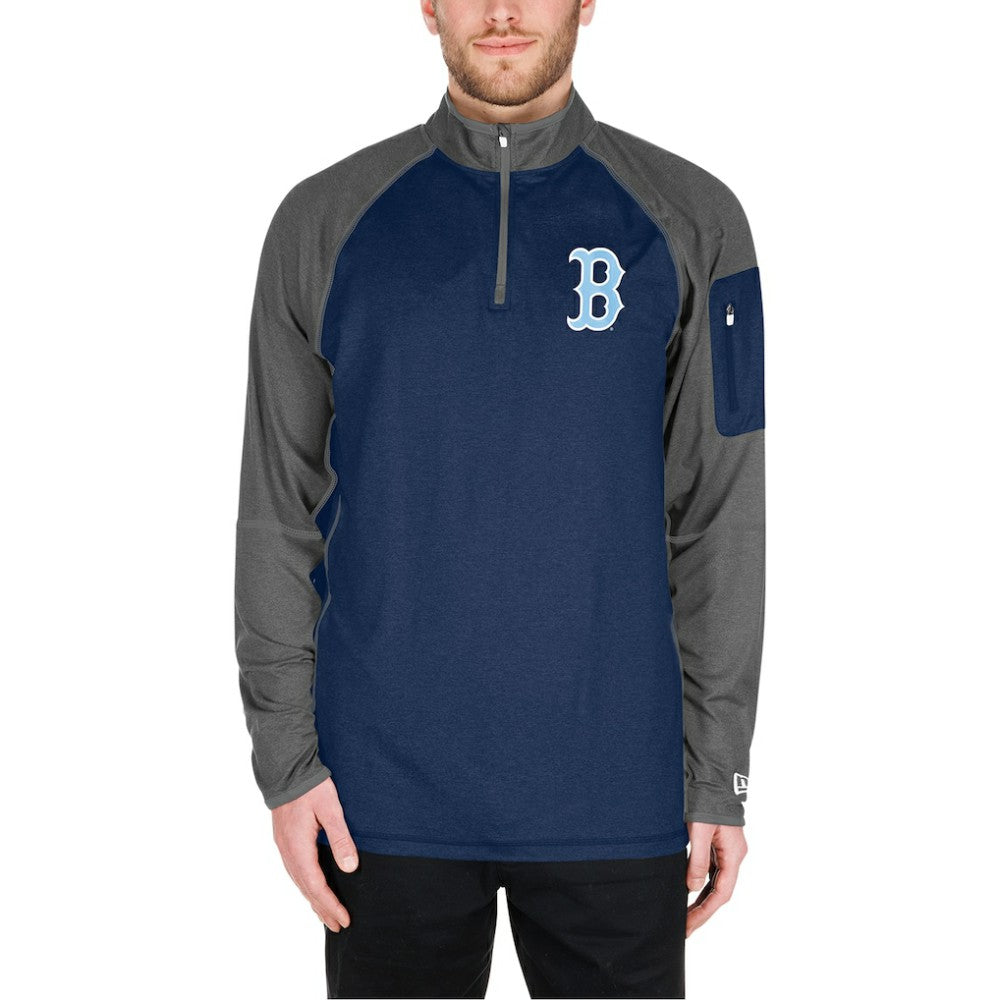 MLB Boston Red Sox New Era Father's Day Raglan Quarter-Zip Top