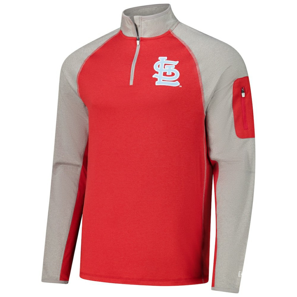 MLB St. Louis Cardinals New Era Father's Day Raglan Quarter-Zip Top