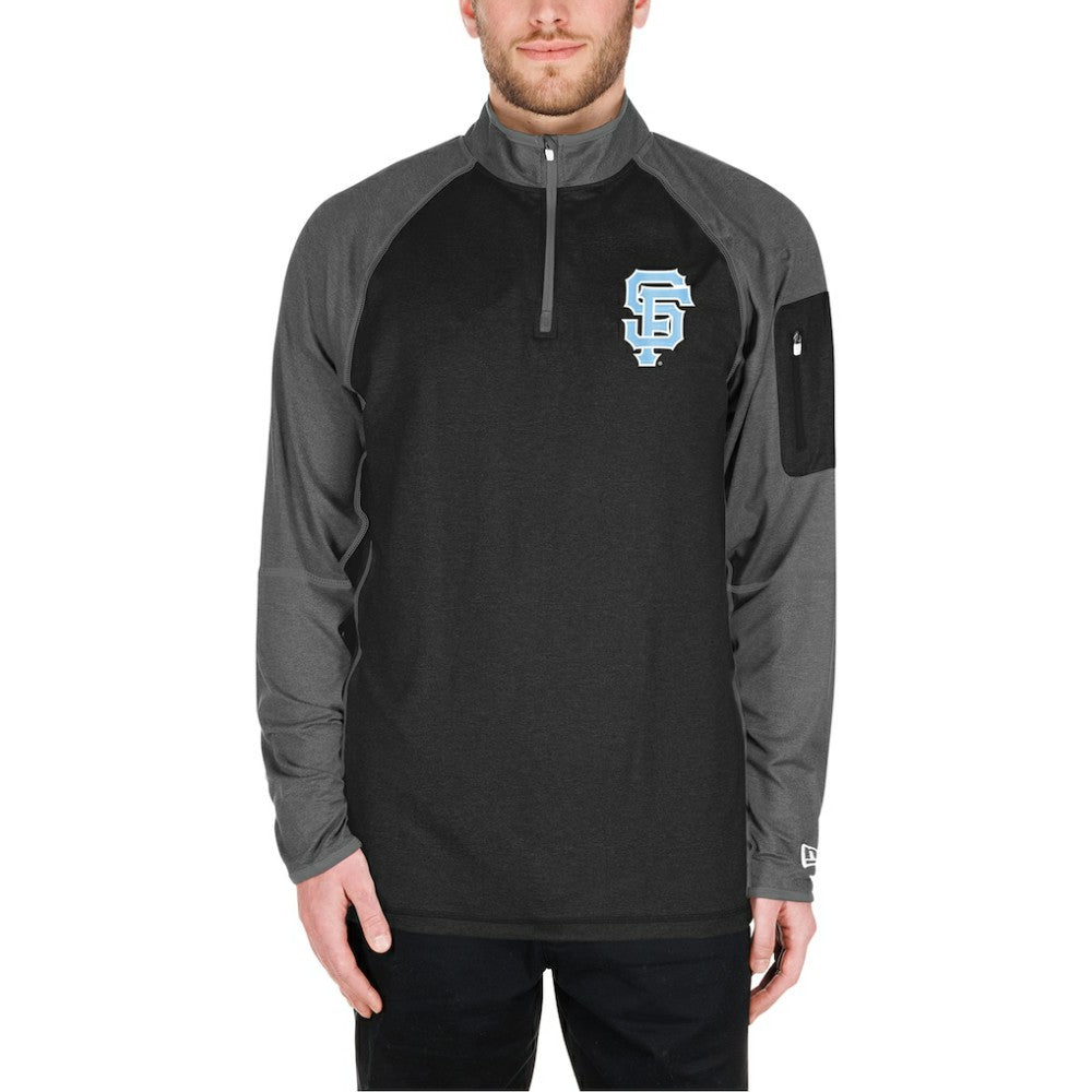 MLB San Francisco Giants New Era Father's Day Raglan Quarter-Zip Top