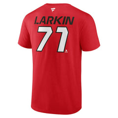 NHL Red Dylan Larkin Detroit Red Wings Fanatics  Authentic Pro Prime Name & Number T-Shirt