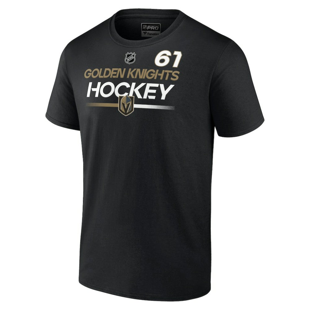 NHL Black Mark Stone Vegas Golden Knights Fanatics  Authentic Pro Prime Name & Number T-Shirt