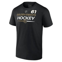 NHL Black Mark Stone Vegas Golden Knights Fanatics  Authentic Pro Prime Name & Number T-Shirt
