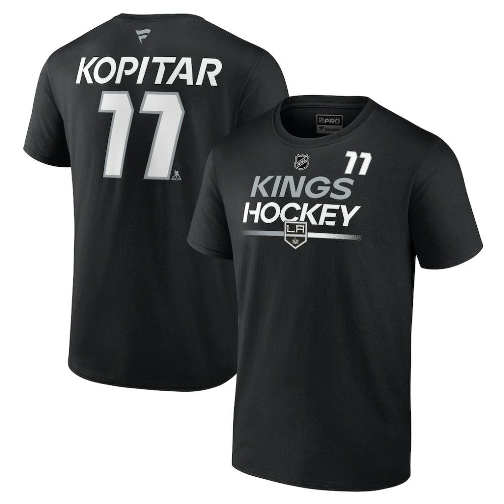 NHL Black Anze Kopitar Los Angeles Kings Fanatics  Authentic Pro Prime Name & Number T-Shirt