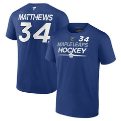 NHL Blue Auston Matthews Toronto Maple Leafs Fanatics  Authentic Pro Prime Name & Number T-Shirt