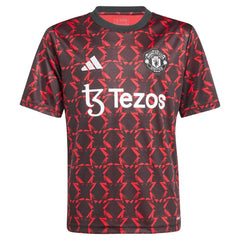 Manchester United Youth 2024/25 Pre-Match Top - Adidas Black