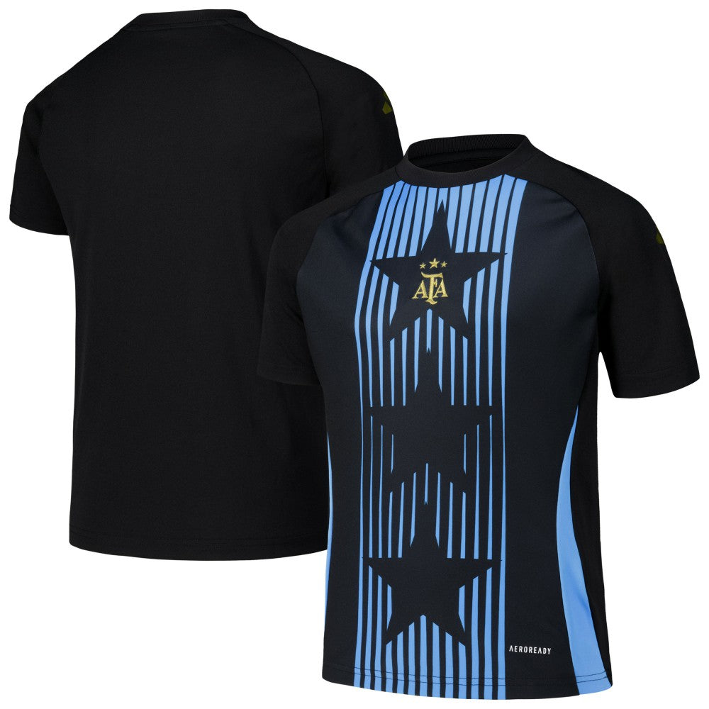 Argentina National Team Youth 2024 Pre-Match Top - Adidas Black
