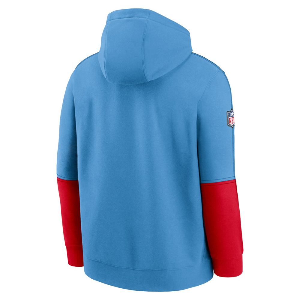 Oilers Throwback Alternate Logo Club Tri-Blend Pullover Hoodie - Tennessee Titans