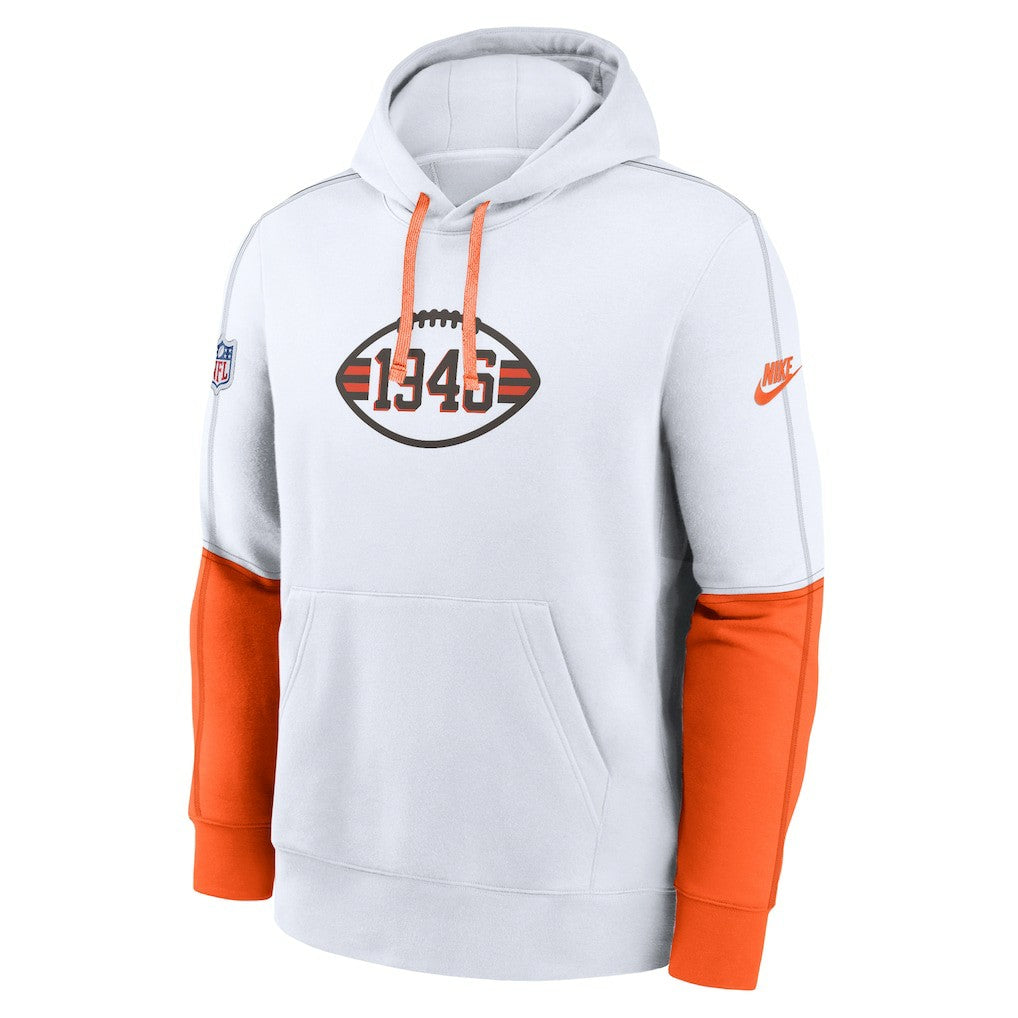 Throwback Logo Club Tri-Blend Pullover Hoodie - Cleveland Browns