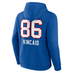 Dalton Kincaid  Team Wordmark Player Name & Number Pullover Hoodie - Buffalo Bills