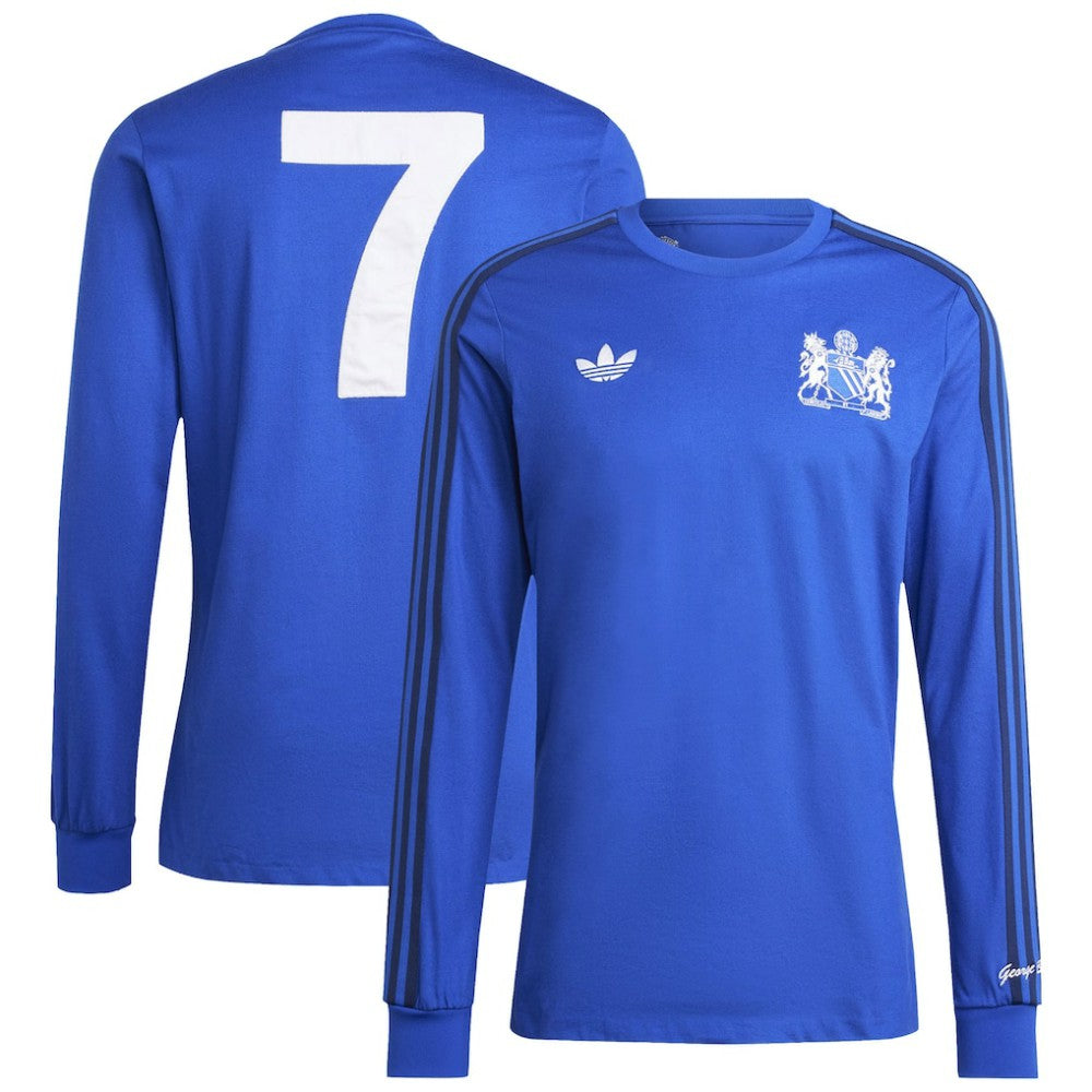 Manchester United x George Best Originals Lifestyler Long Sleeve Jersey - Adidas Blue