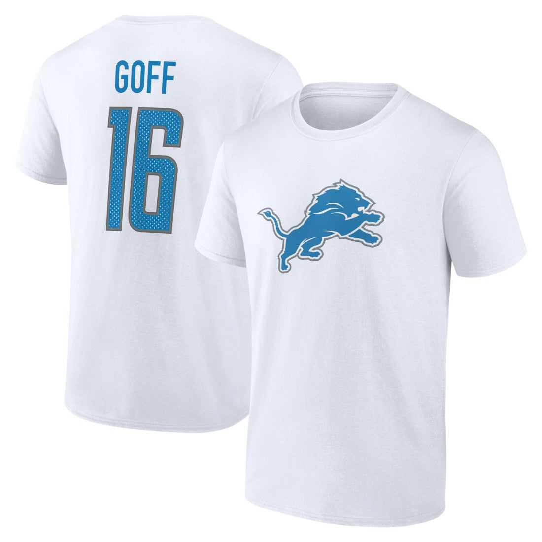Jared Goff  Icon Player Name & Number T-Shirt - Detroit Lions