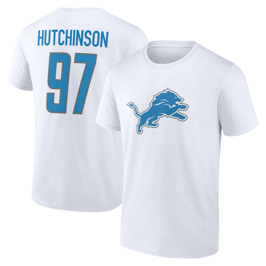 Aidan Hutchinson  Icon Player Name & Number T-Shirt - Detroit Lions